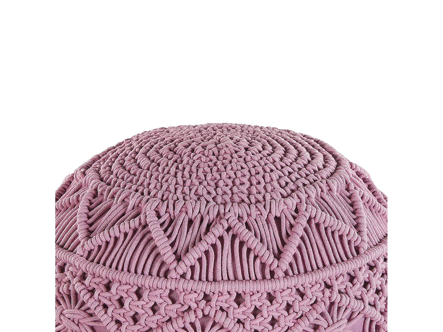Poef Macramé KAYSERI Katoen Roze 40 cm 40 cm 40 cm