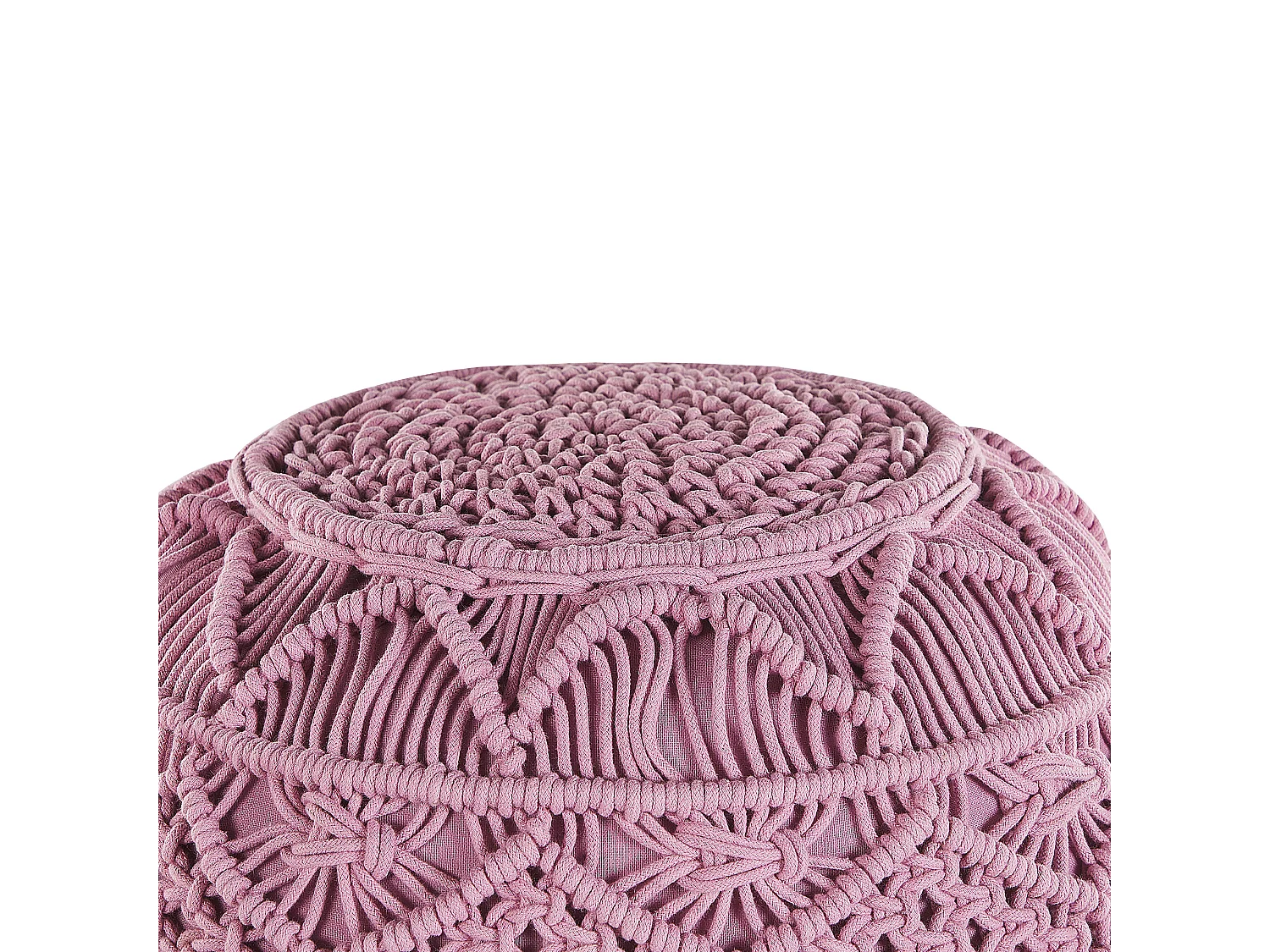 Poef Macramé KAYSERI Katoen Roze 40 cm 40 cm 40 cm