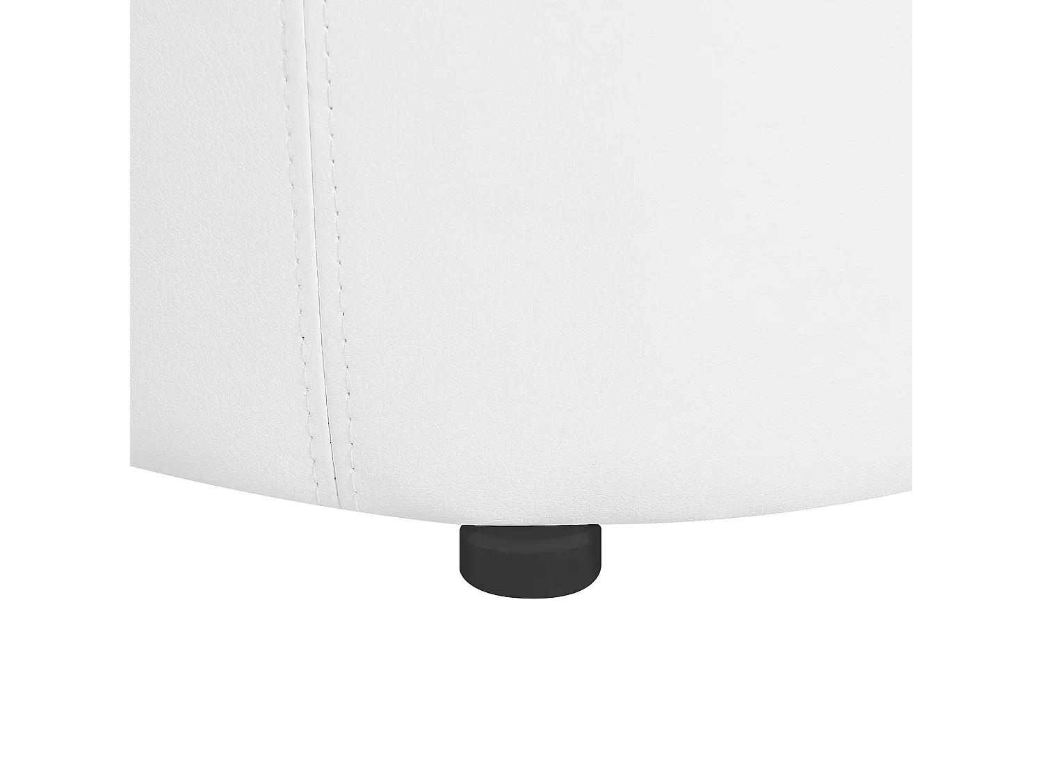 Pouf de rangement MARYLAND Cuir PU Blanc 38 cm 38 cm 40 cm
