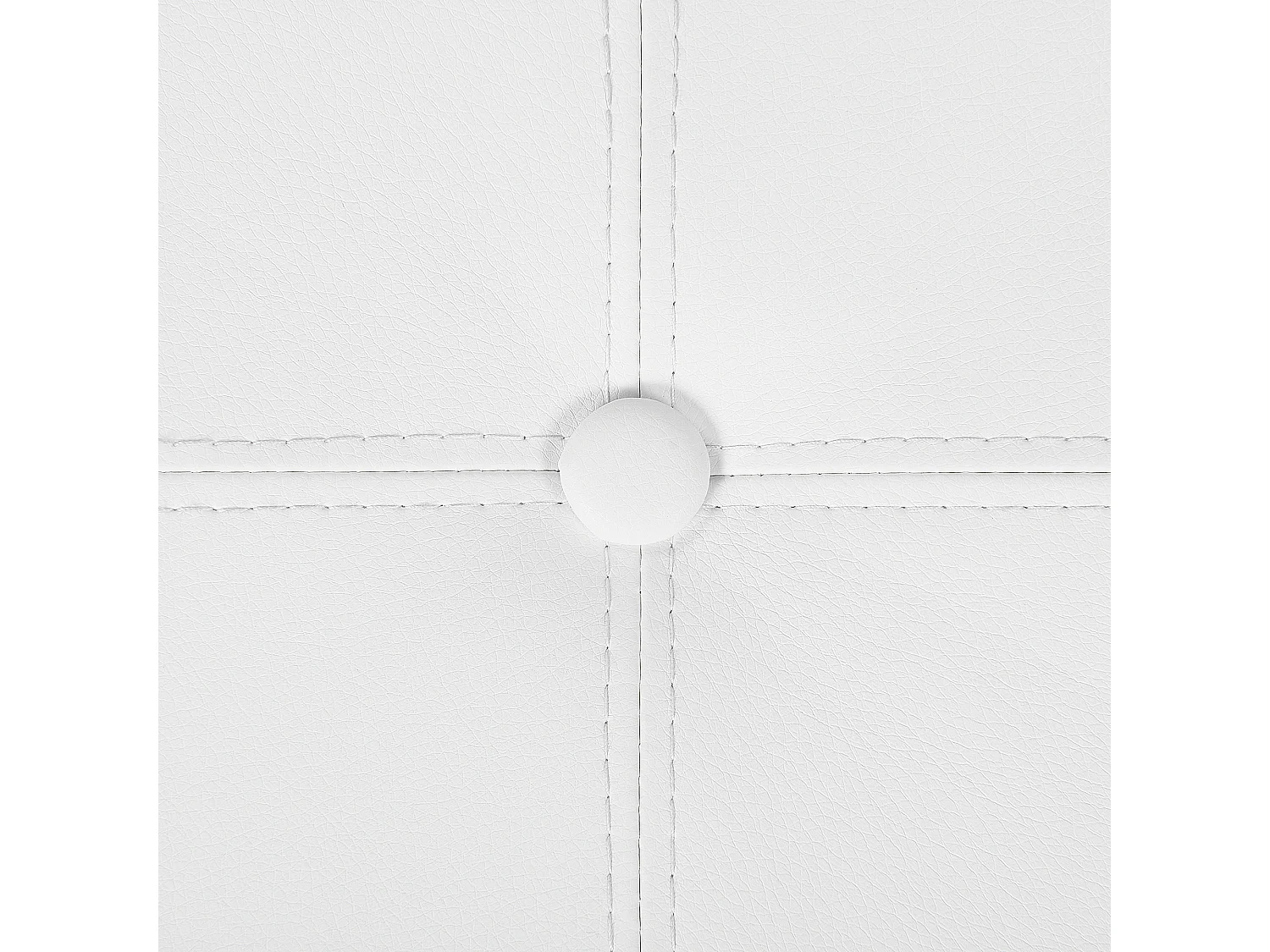 Pouf de rangement MARYLAND Cuir PU Blanc 38 cm 38 cm 40 cm