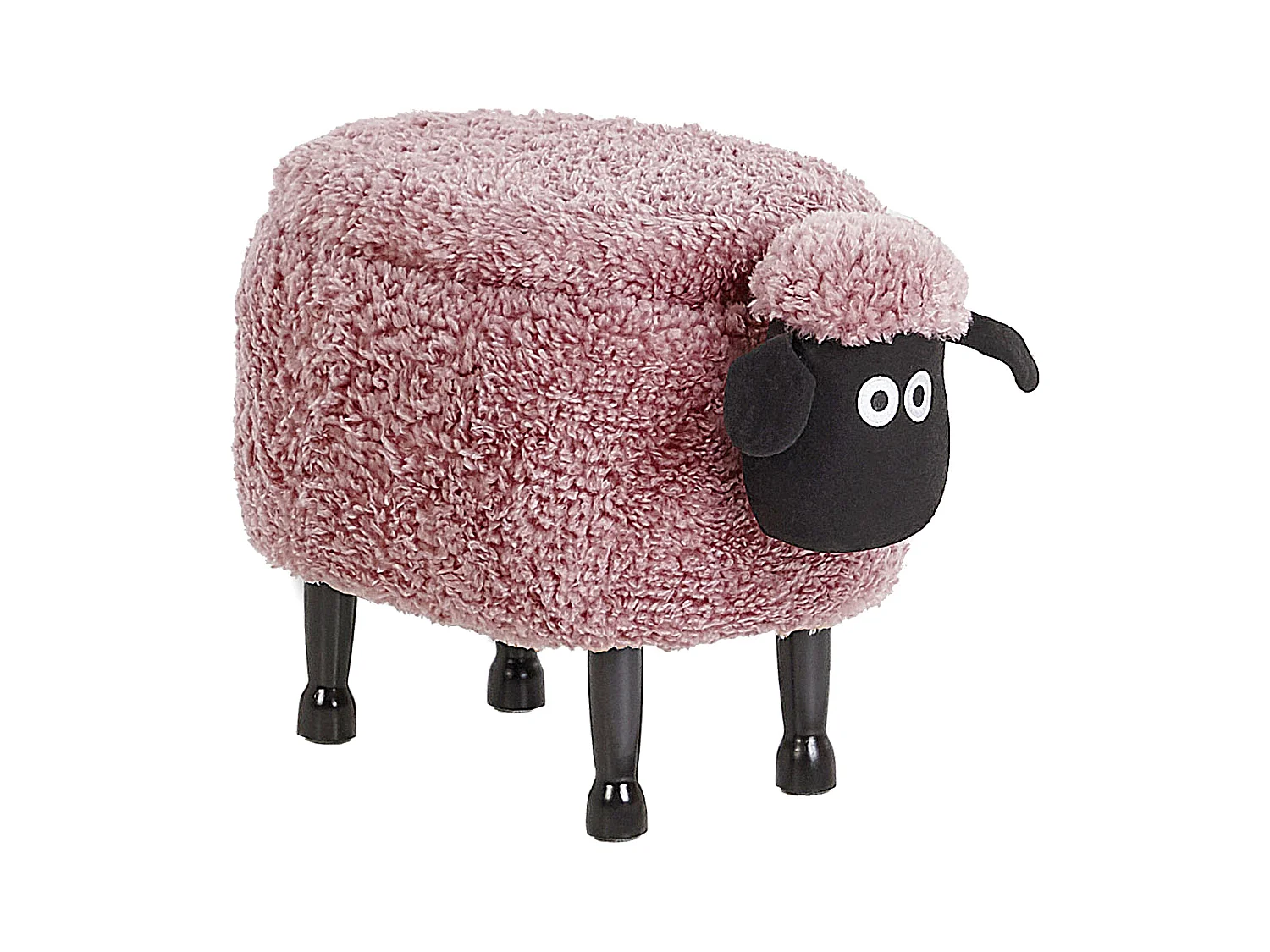 Tabouret de rangement animal SHEEP Tissu Rose