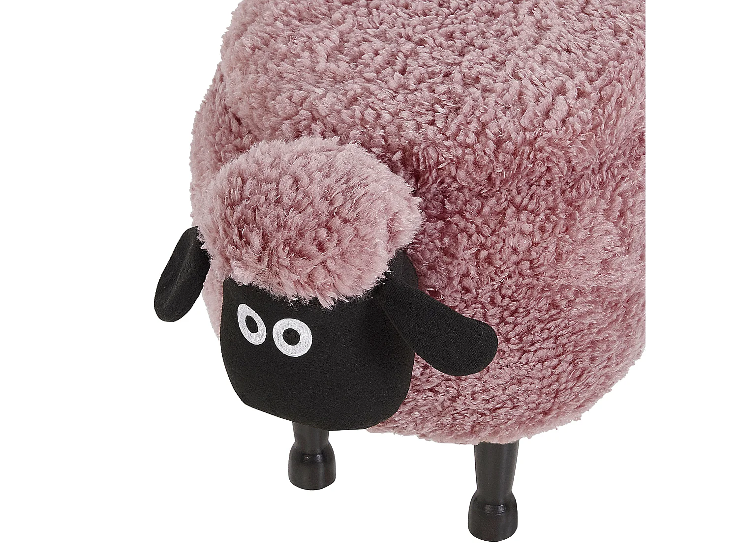 Tabouret de rangement animal SHEEP Tissu Rose Mouton