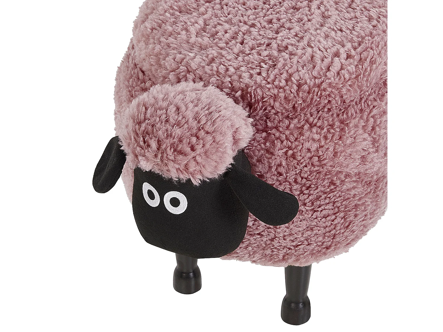 Tabouret de rangement animal SHEEP Tissu Rose Mouton