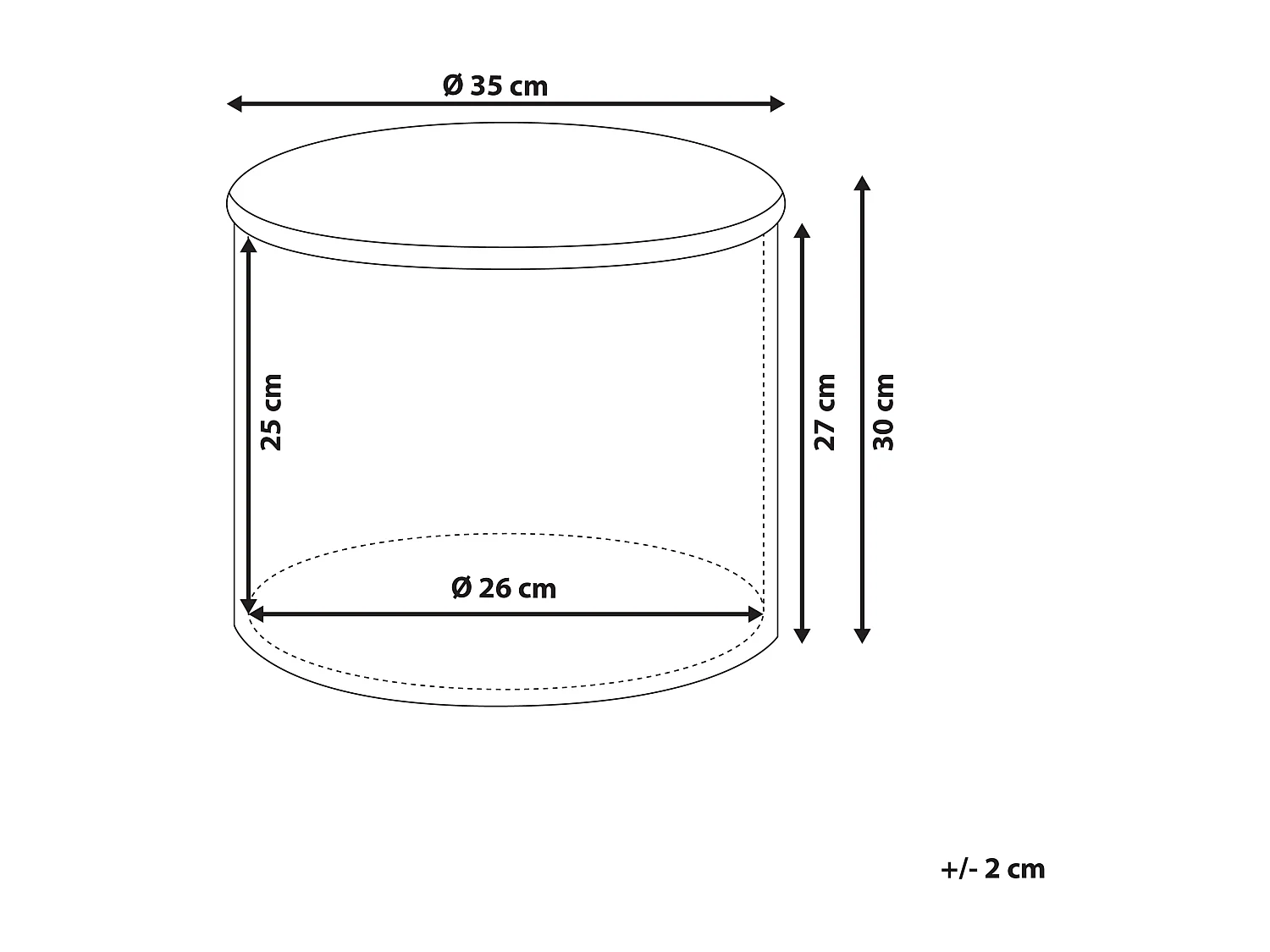 Puf ze schowkiem TUNICA Bawełna Miętowy 35 cm 35 cm 30 cm