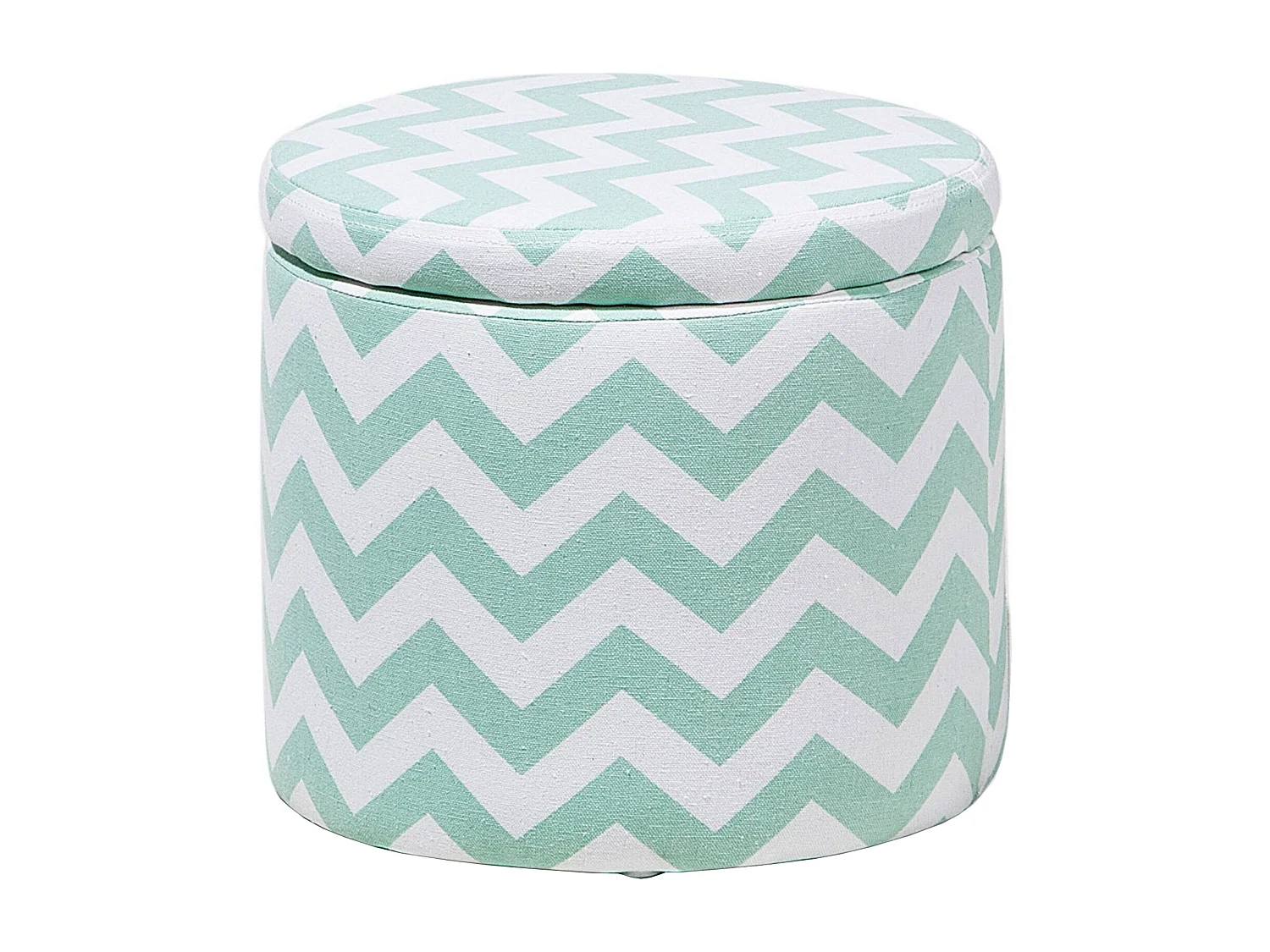 Pouf de rangement TUNICA Coton Vert menthe