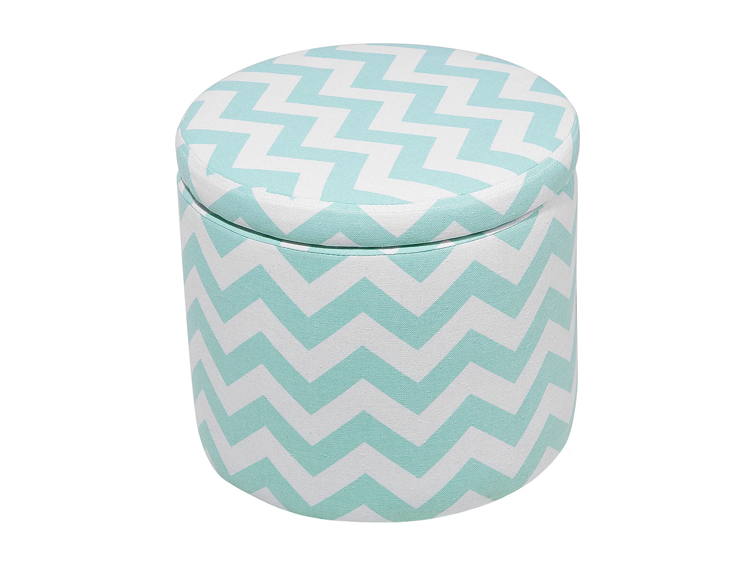 Pufe com arrumação TUNICA Algodão Verde menta 35 cm 35 cm 30 cm