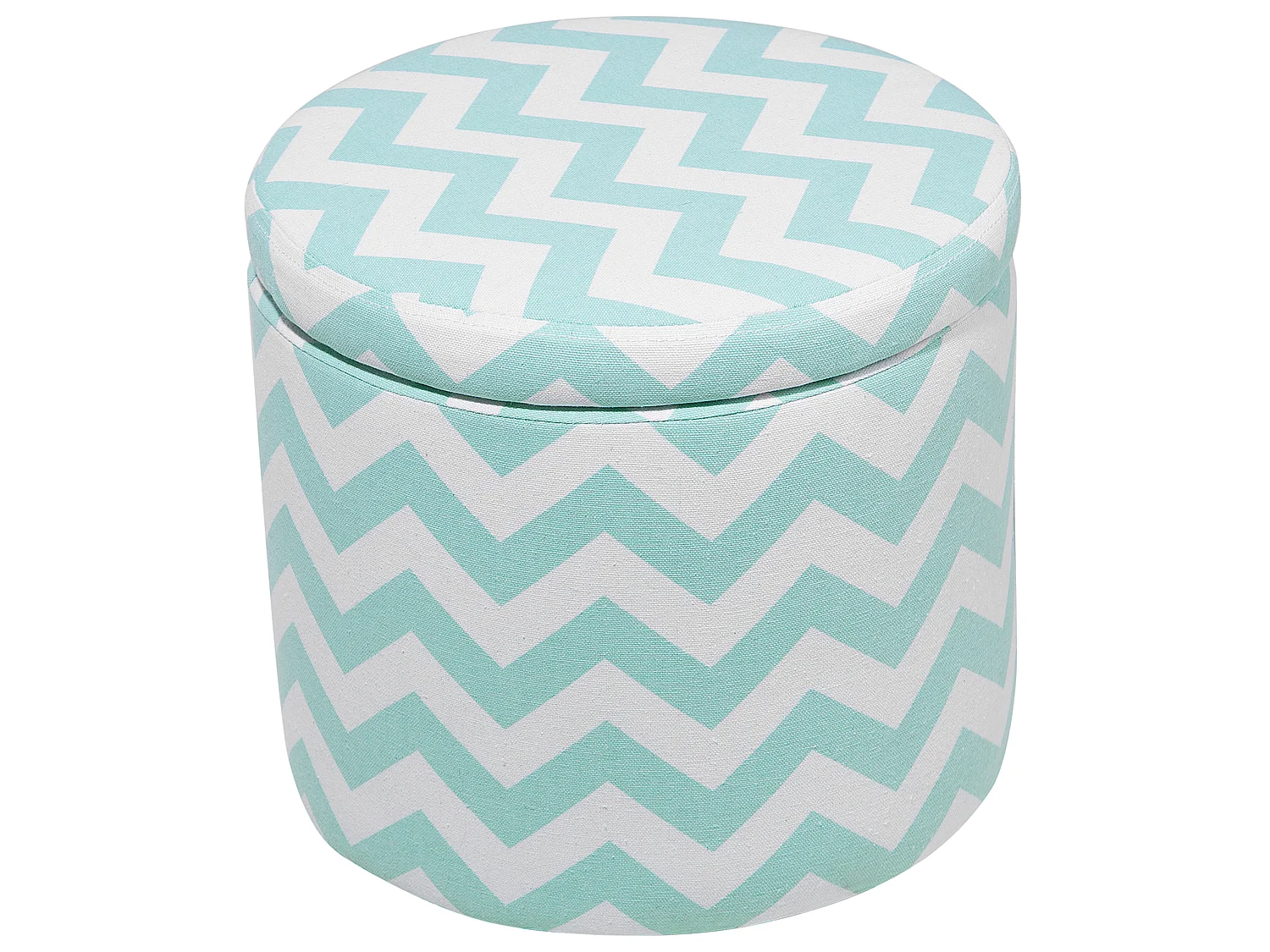 Pouf de rangement TUNICA Coton Vert menthe 35 cm 35 cm 30 cm