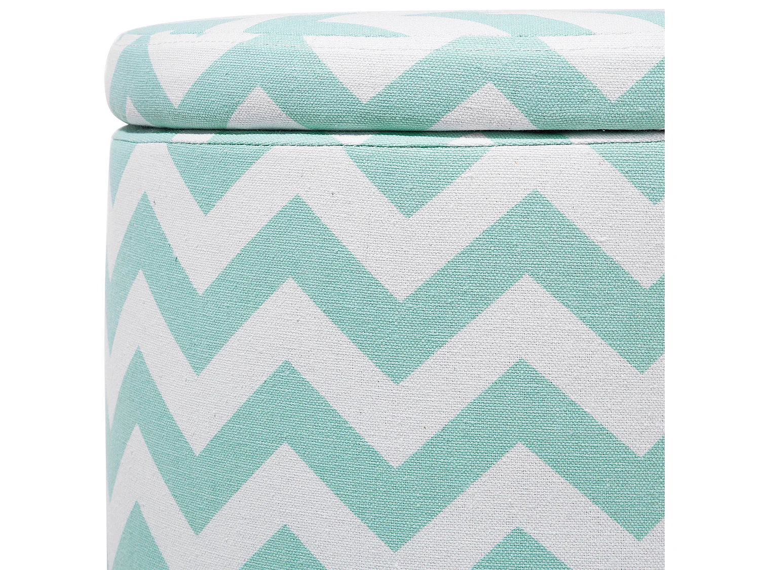 Pouf de rangement TUNICA Coton Vert menthe 35 cm 35 cm 30 cm