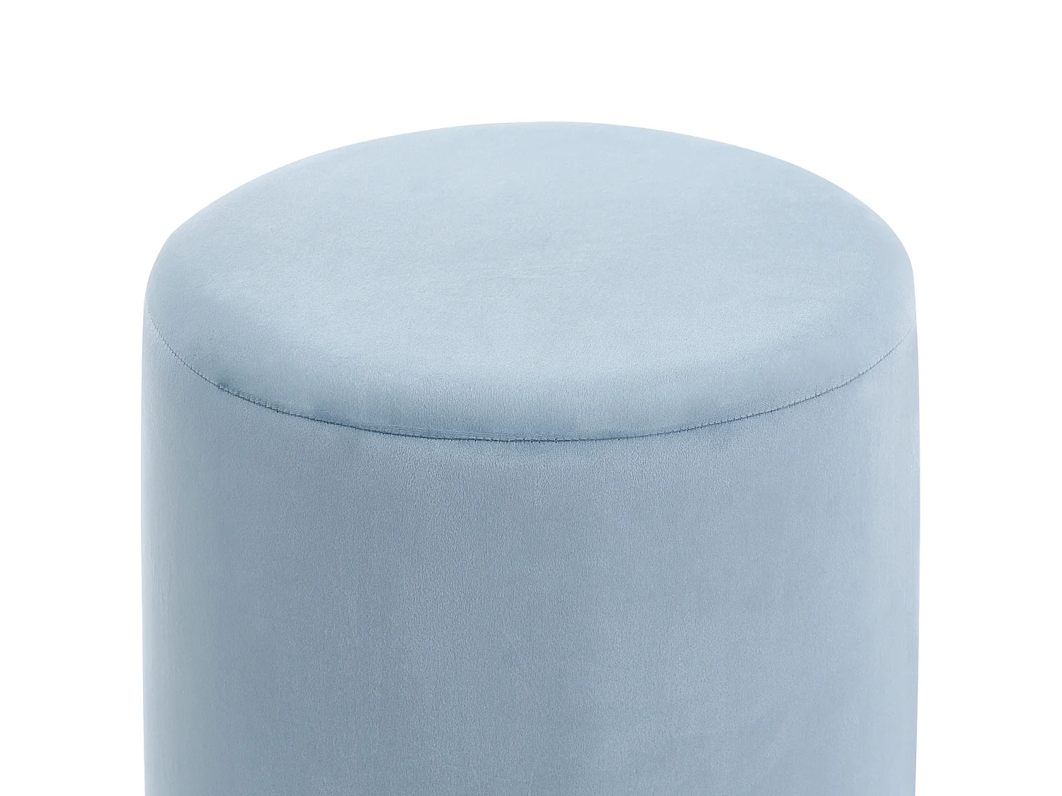 Pouf LOVETT Velours Bleu clair 47 cm 47 cm 46 cm