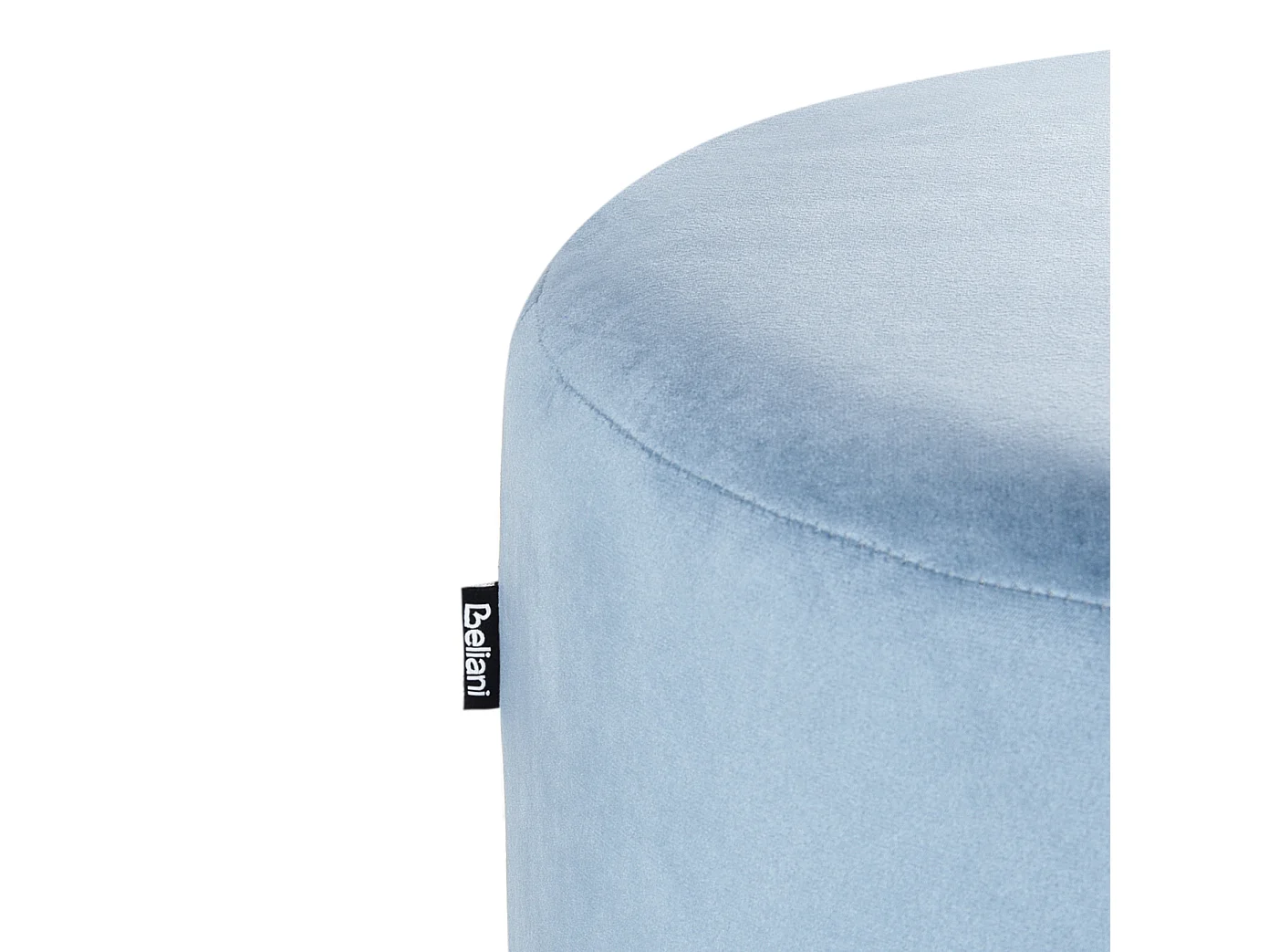 Pouf LOVETT Velours Bleu clair 47 cm 47 cm 46 cm