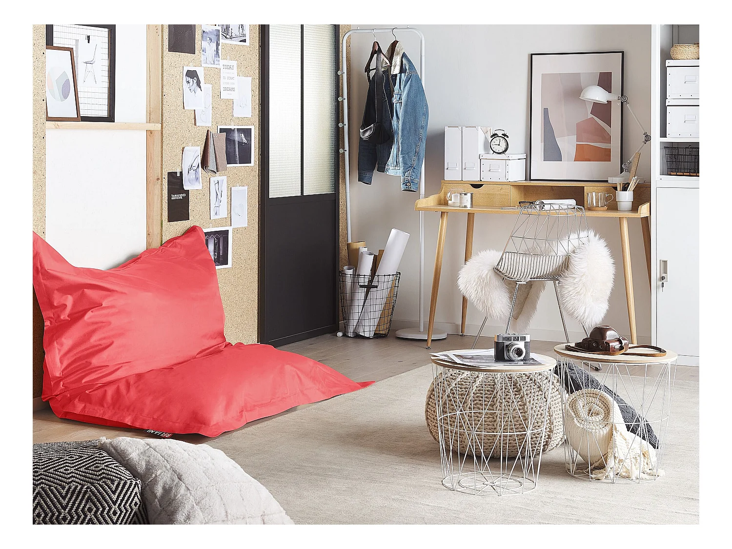 Zitzak 300 L FUZZY 140 cm 180 cm Rood