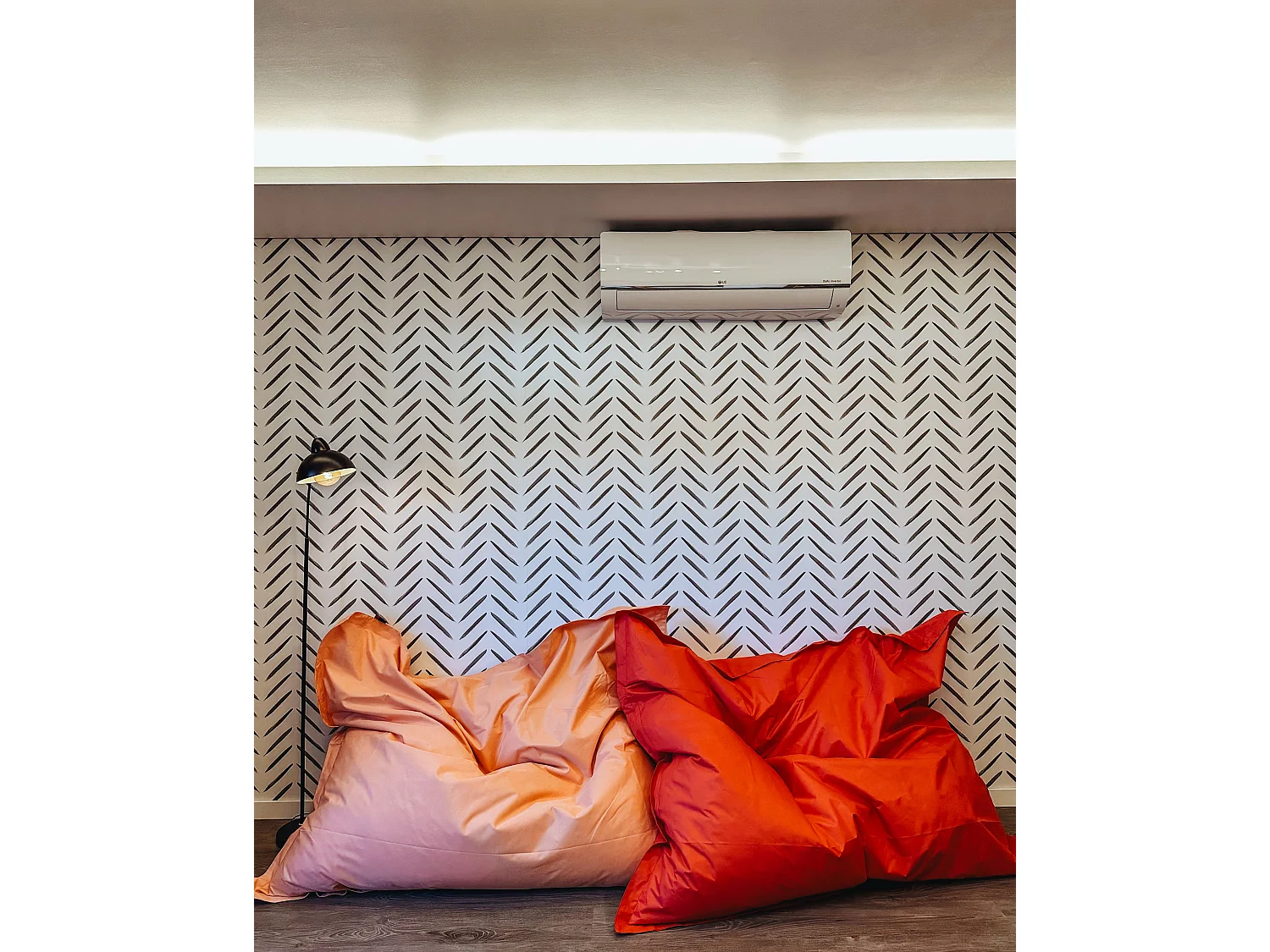 Poltrona sacco 300 L FUZZY 140 cm 180 cm Rosso