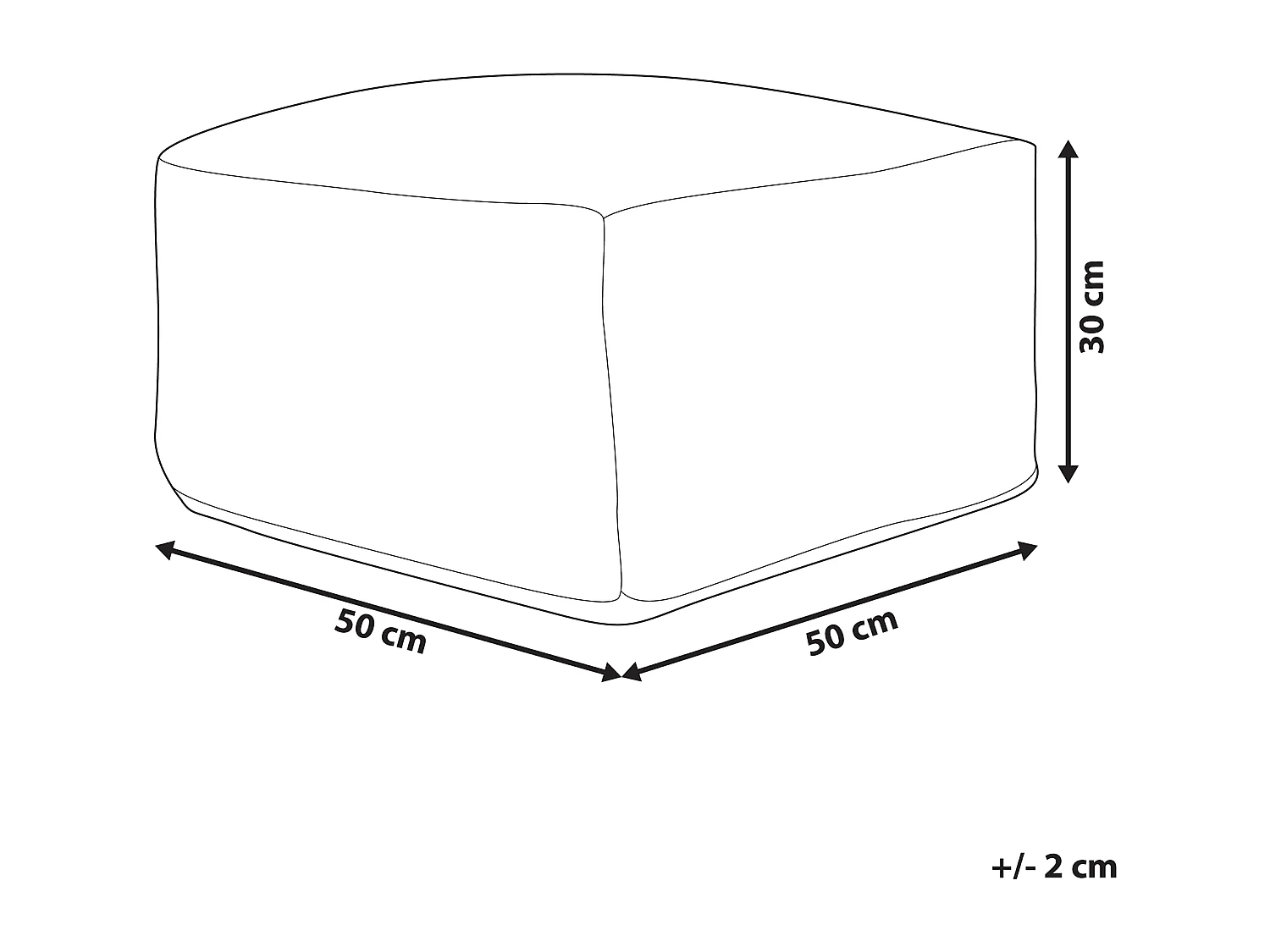 Pouf MUKKI Coton Noir/blanc