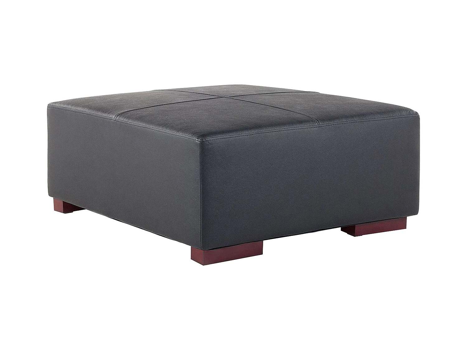 Ottoman LUNGO Noir Cuir