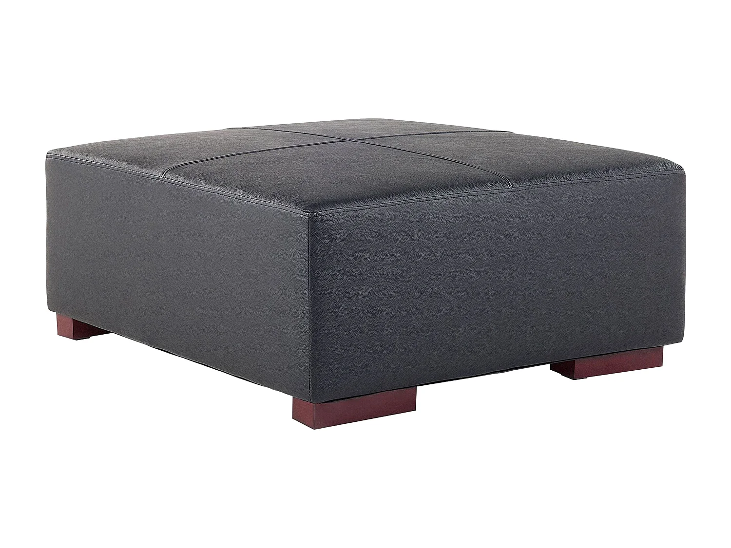 Ottoman LUNGO Noir Cuir