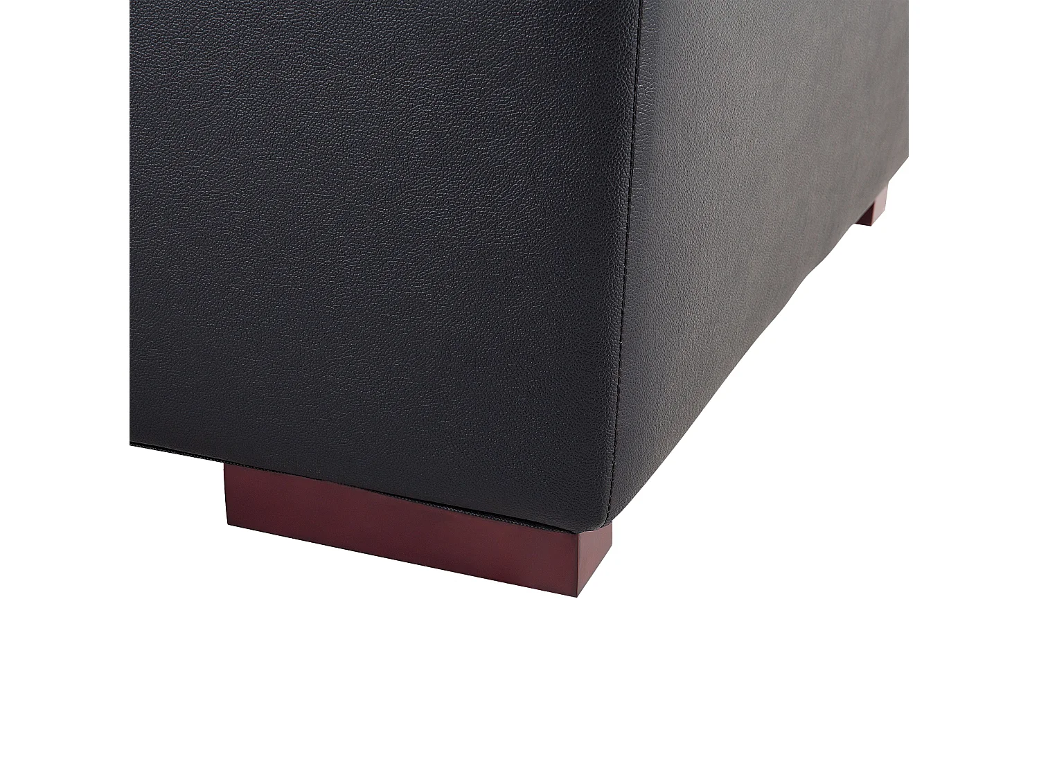 Ottoman LUNGO Noir Cuir