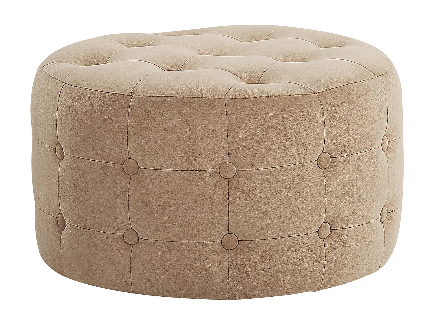 Pouf TAMPA Velours Beige sable