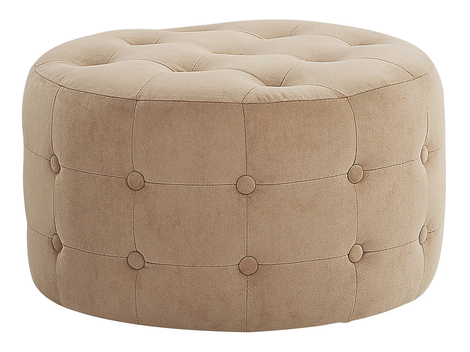 Pouf TAMPA Velours Beige sable