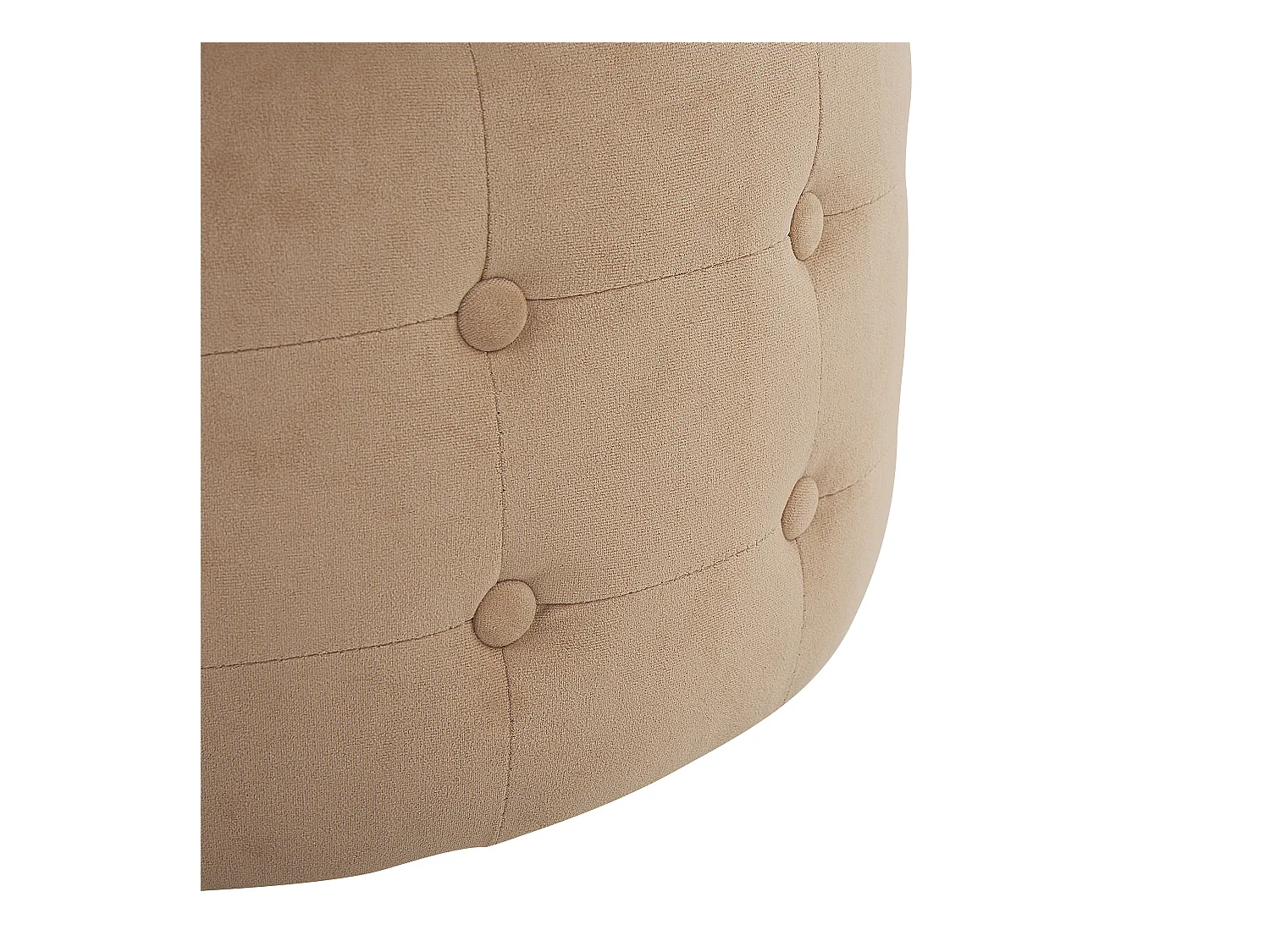 Puf TAMPA Terciopelo Arena 55 cm 55 cm 30 cm