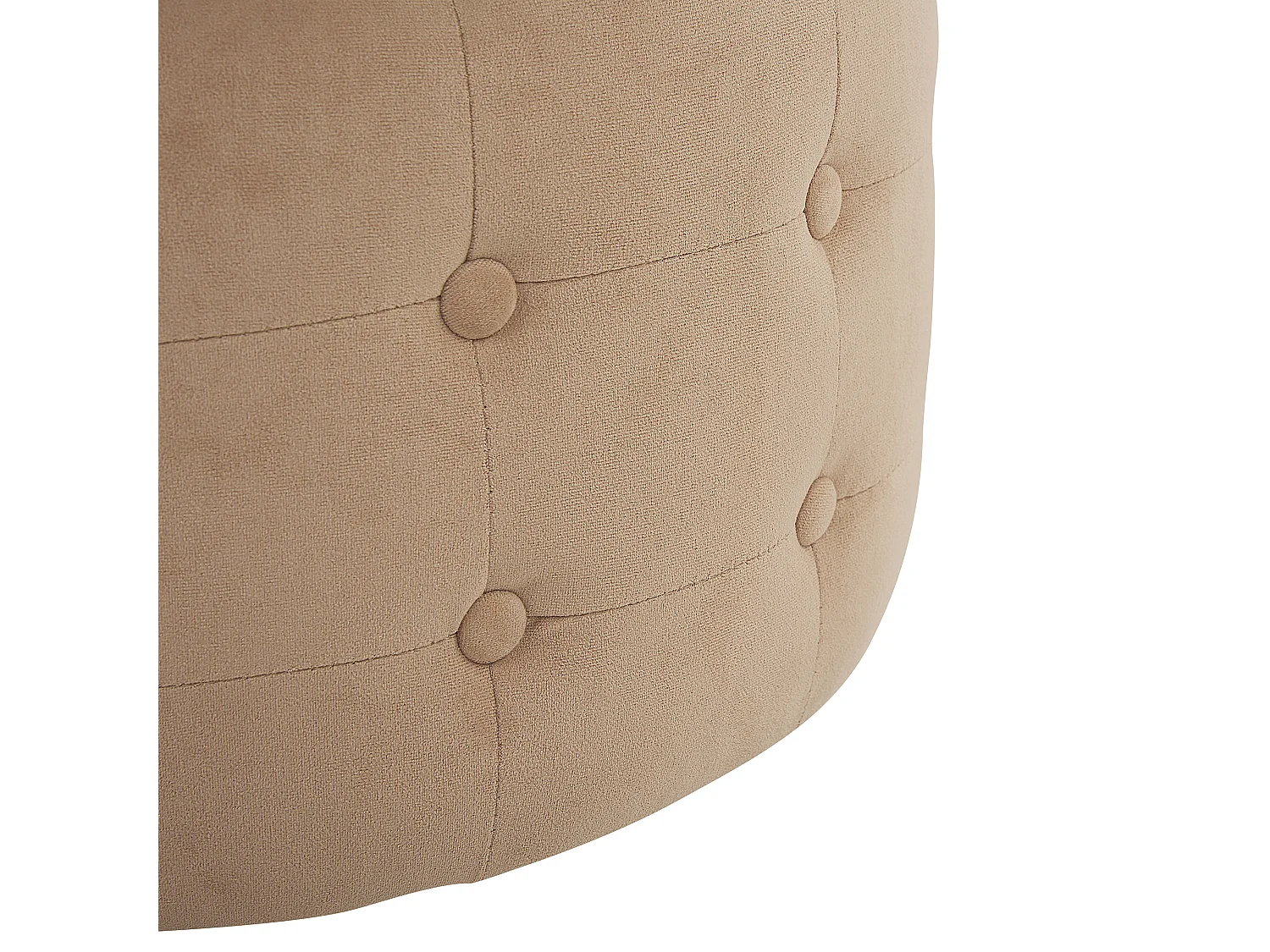 Pouf TAMPA Velours Beige sable