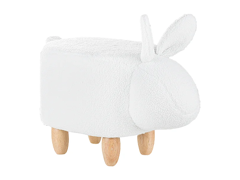 Kinderhocker creme weiß Hasenhocker Tierhocker in Hasen-Form für Kinder Bunny
