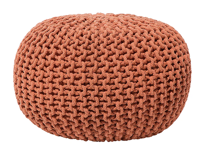 Pouf CONRAD Baumwolle Kupfer 40 cm 40 cm 25 cm