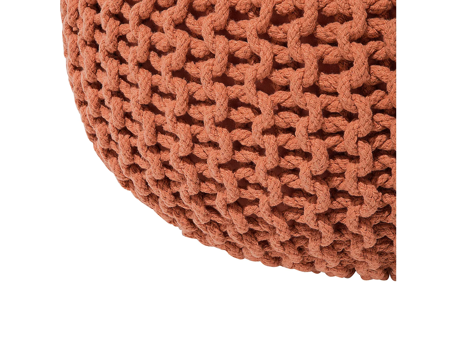 Poef CONRAD Katoen Koper 40 cm 40 cm 25 cm