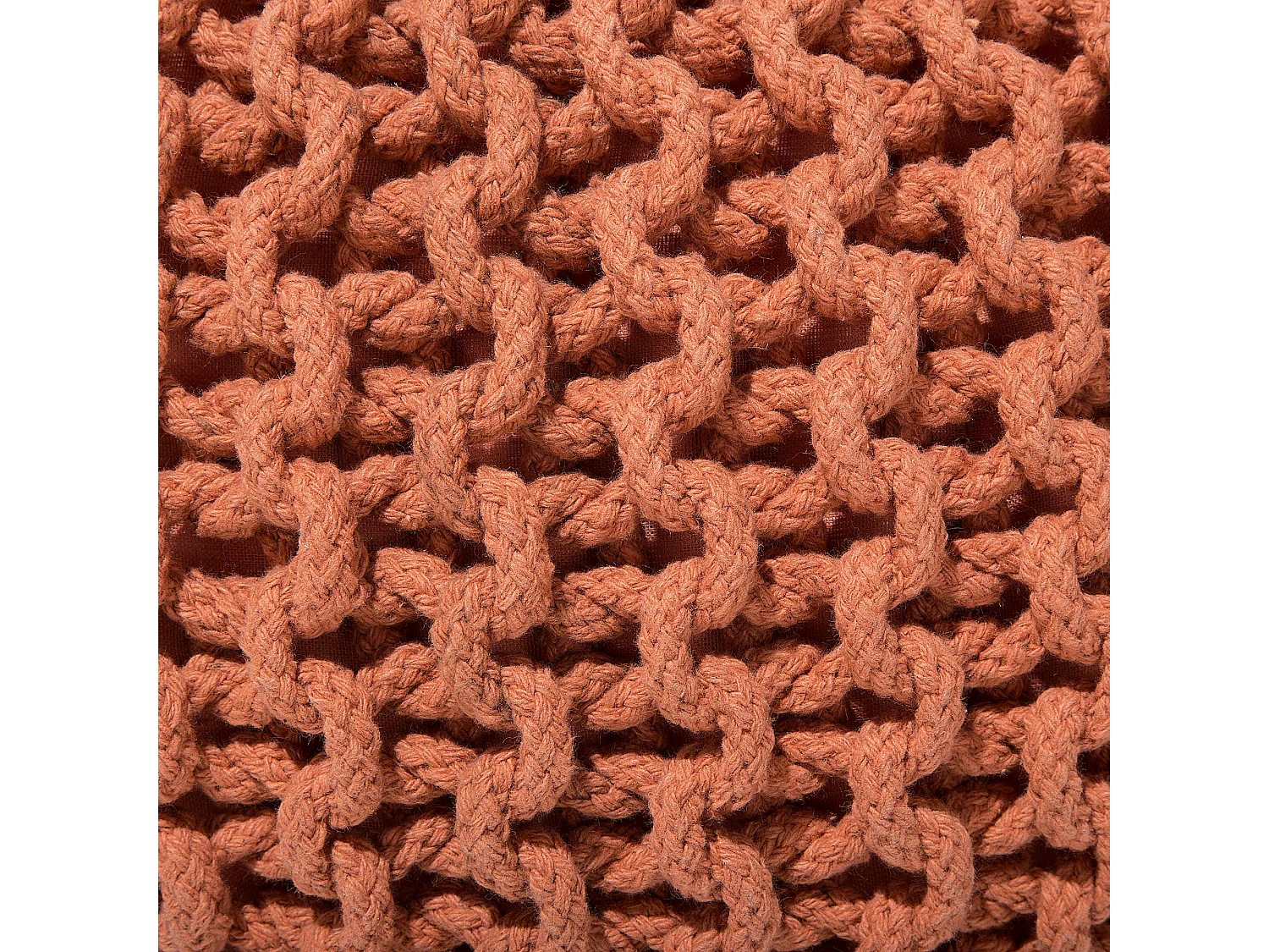 Poef CONRAD Katoen Koper 40 cm 40 cm 25 cm