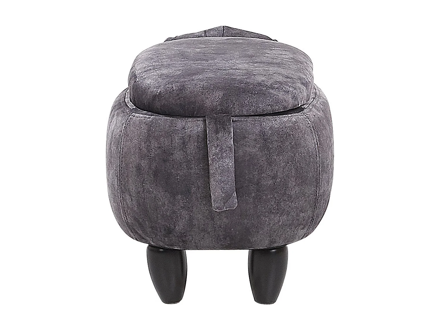 Pouf animaletto in velluto grigio DOGGY