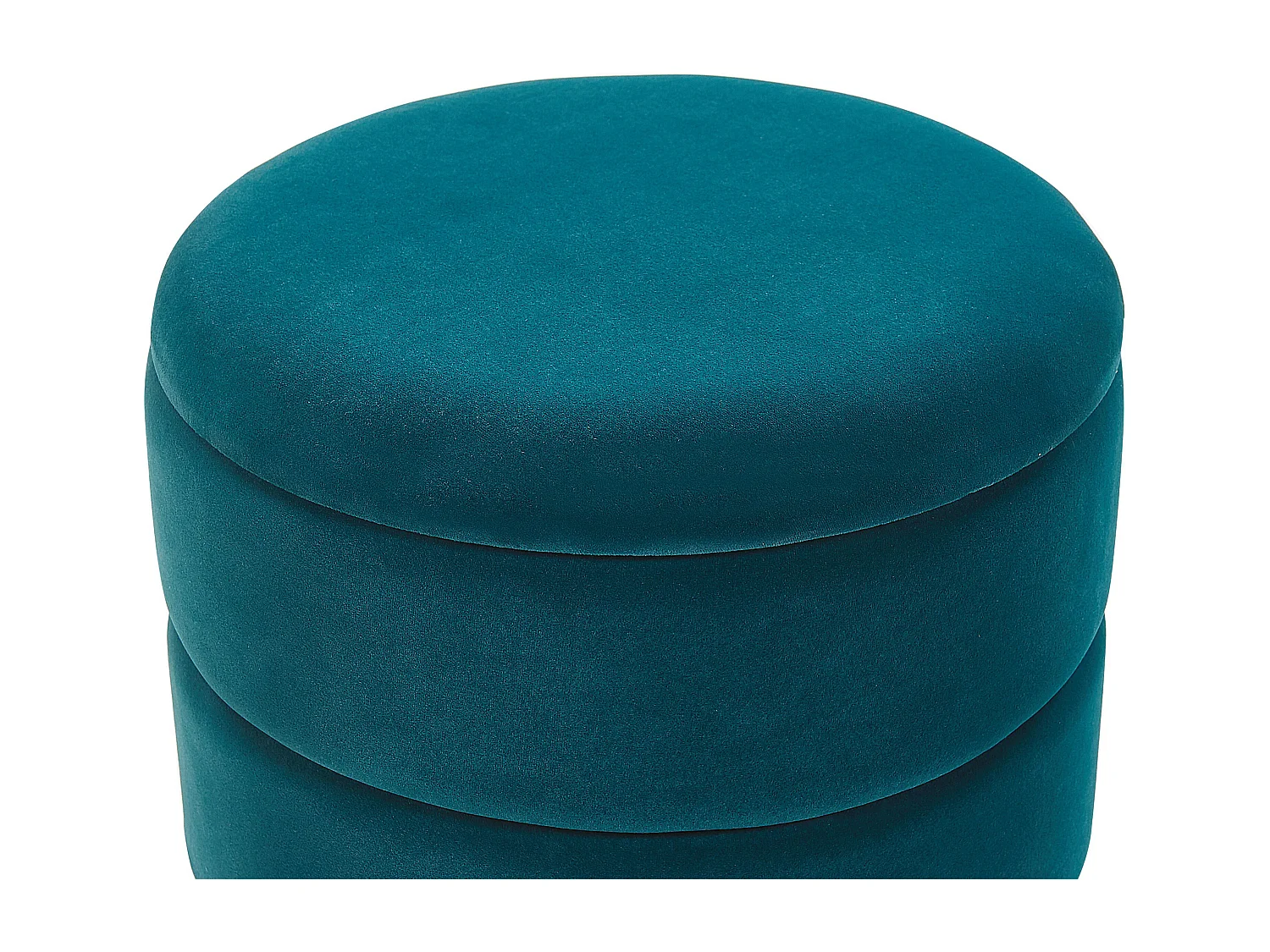 Pouf de rangement ELGIN Velours Bleu paon