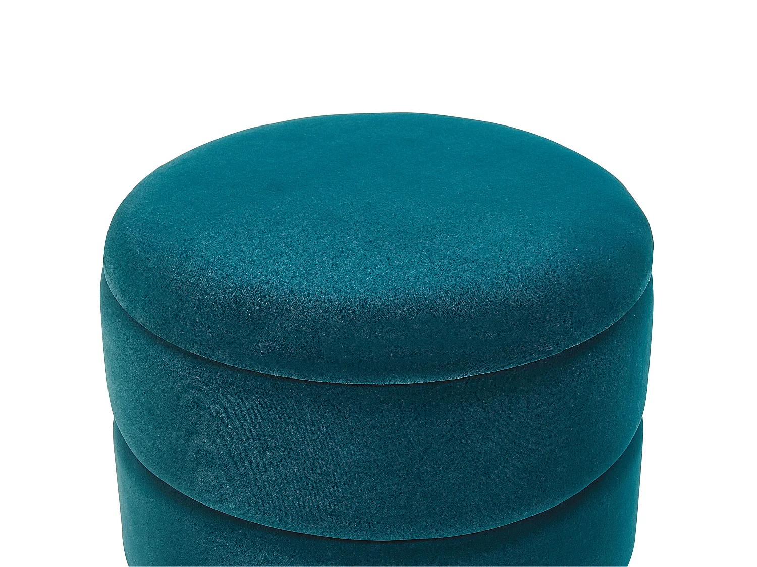 Puf con almacenaje ELGIN Terciopelo Verde azulado 37 cm 37 cm 42 cm