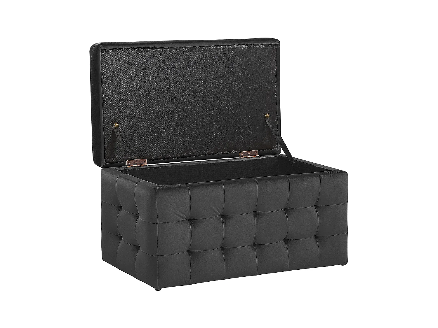 Repousa-pés com arrumação MICHIGAN Veludo Preto