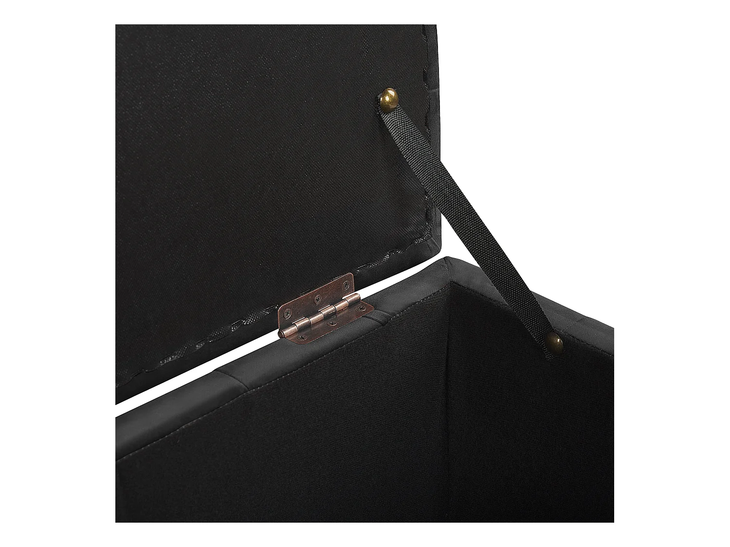 Repousa-pés com arrumação MICHIGAN Veludo Preto