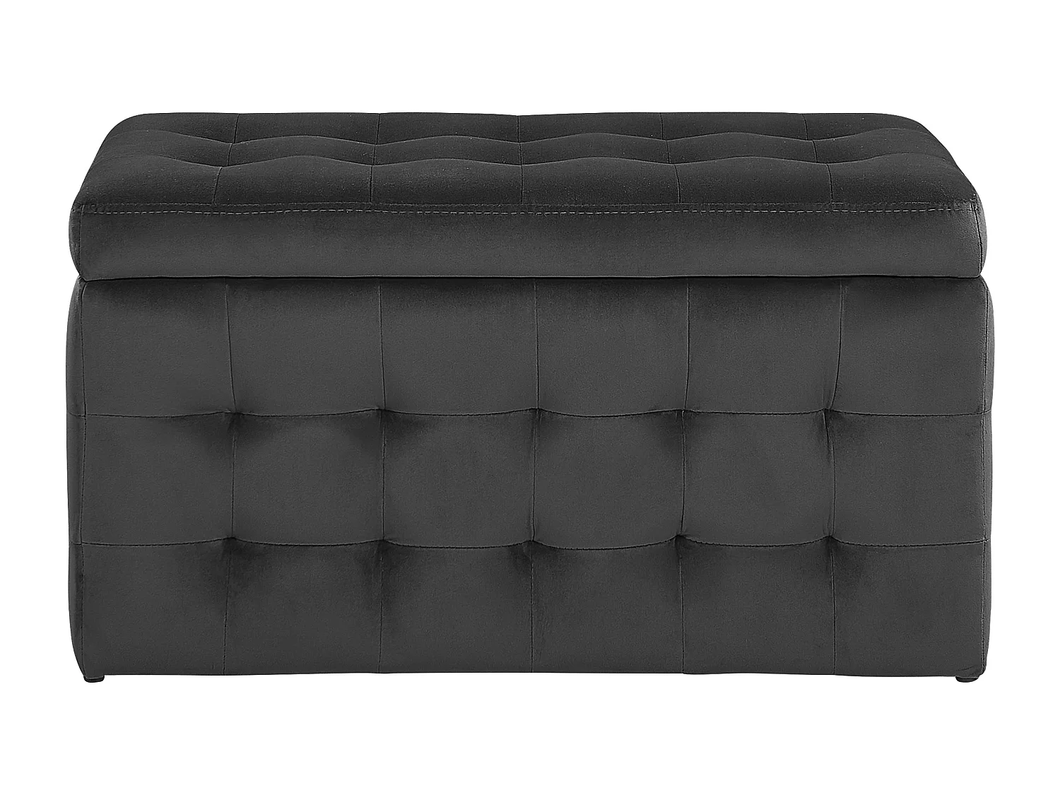 Opbergpoef MICHIGAN Fluweel Zwart