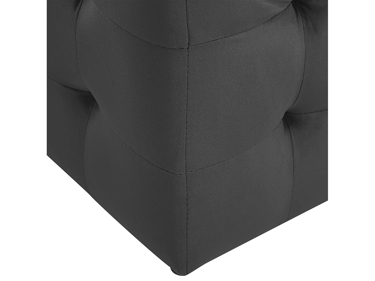 Opbergpoef MICHIGAN Fluweel Zwart