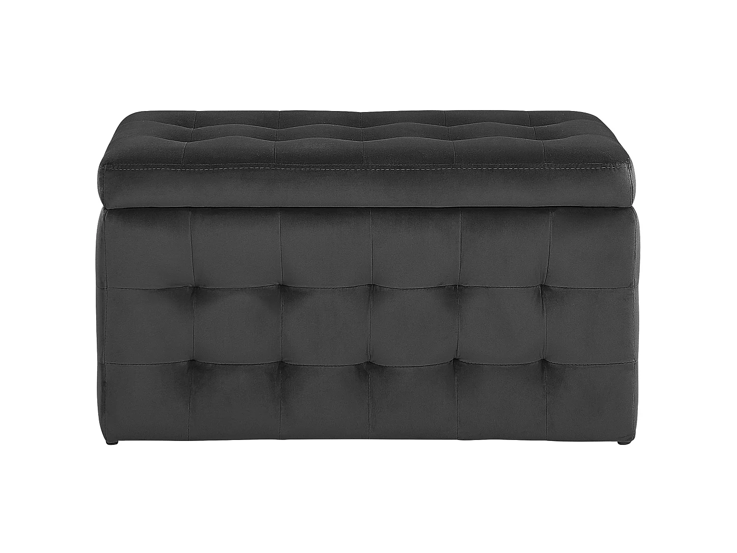 Pouf de rangement MICHIGAN Velours Noir