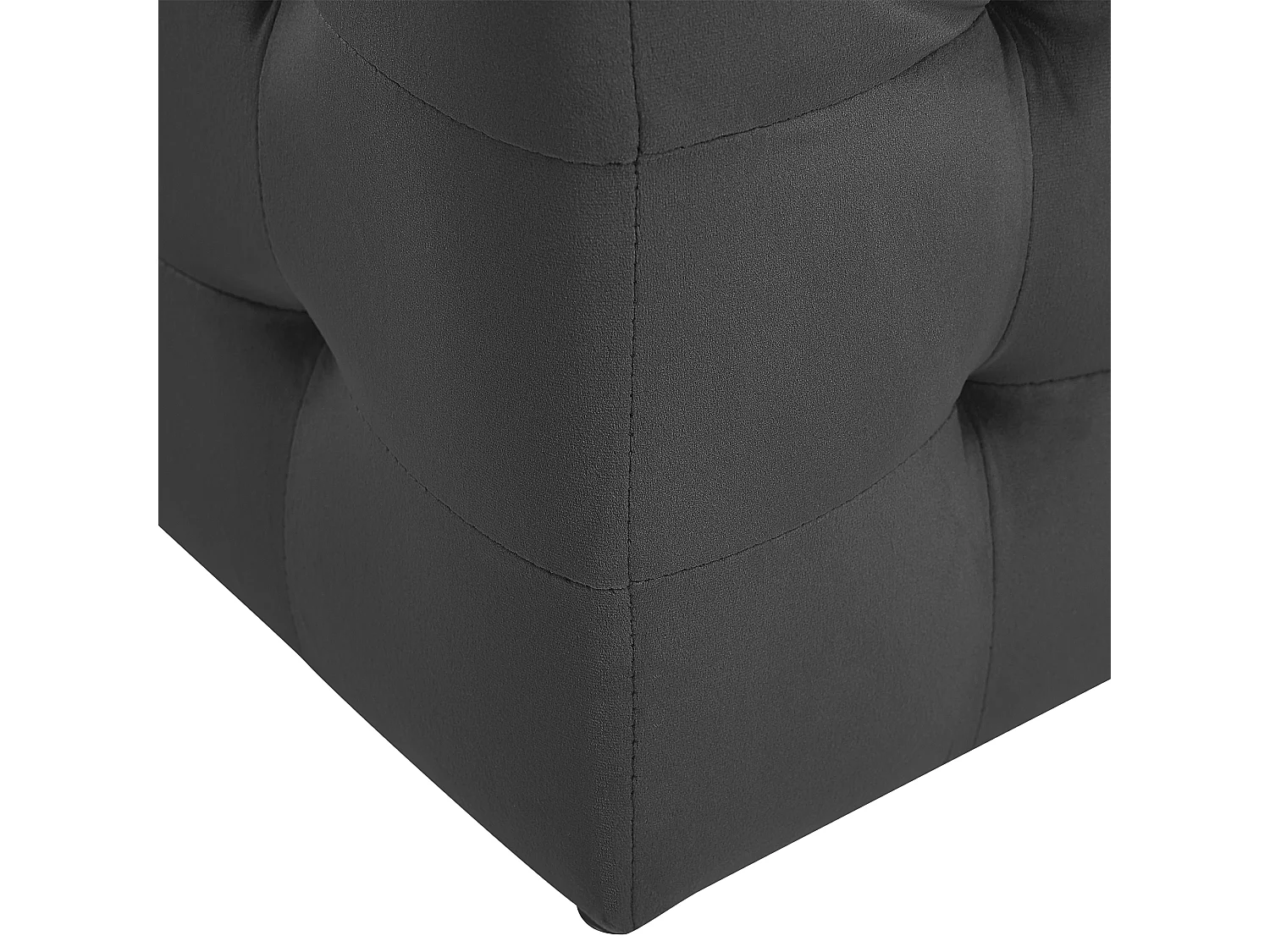 Pouf de rangement MICHIGAN Velours Noir