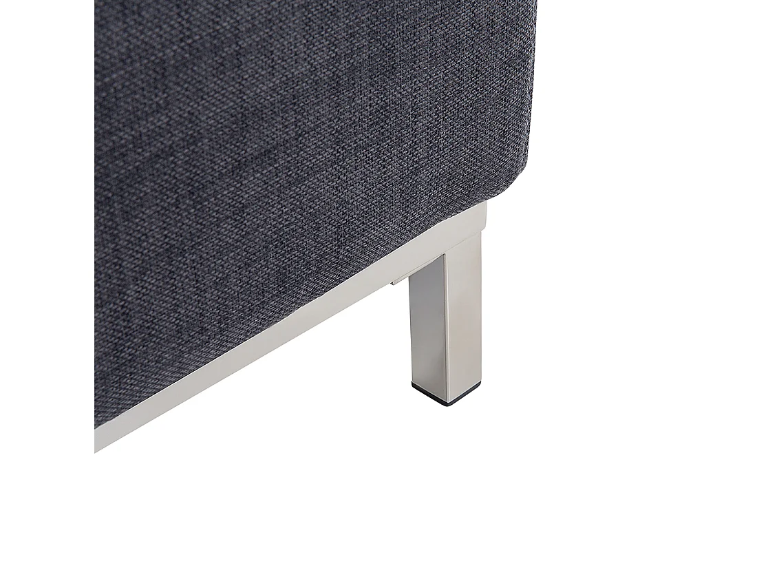 Ottoman OSLO Tissu Gris foncé