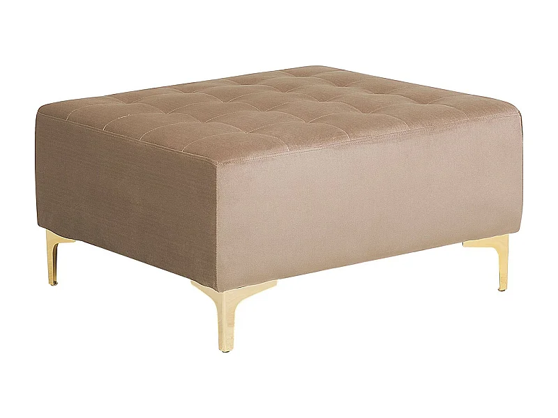 Ottoman ABERDEEN Velours Beige sable