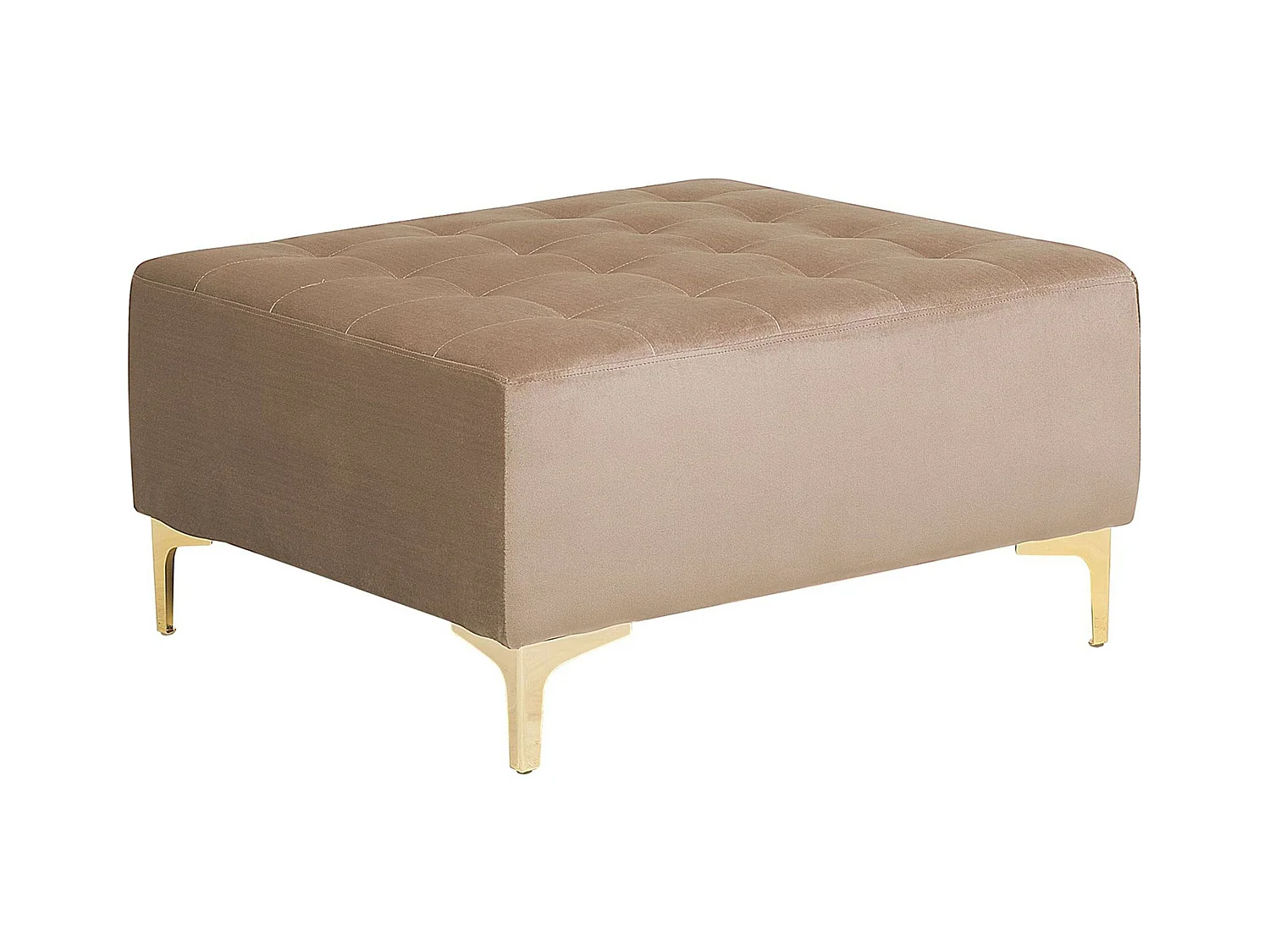 Ottoman ABERDEEN Velours Beige sable
