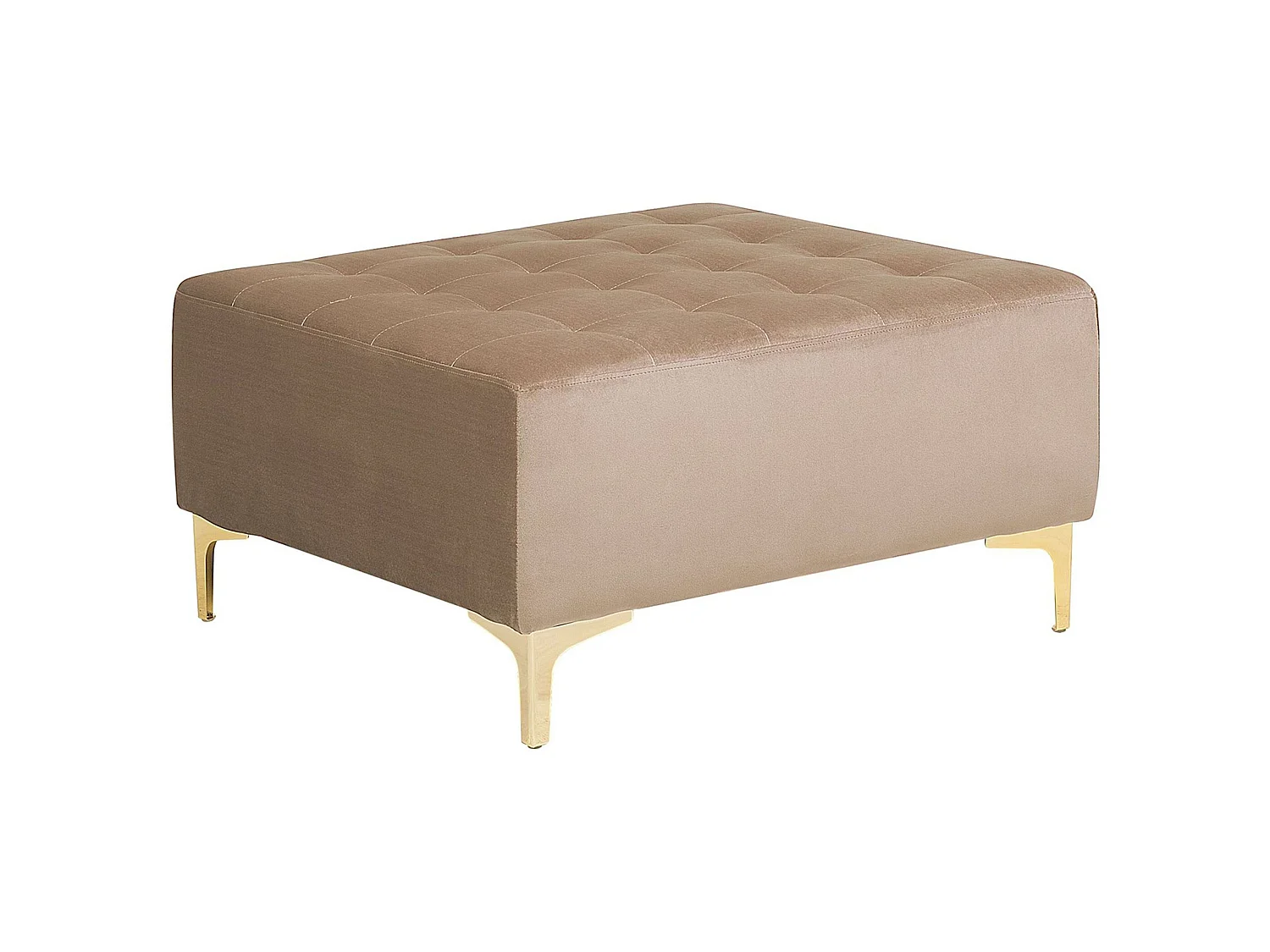 Ottoman ABERDEEN Velours Beige sable