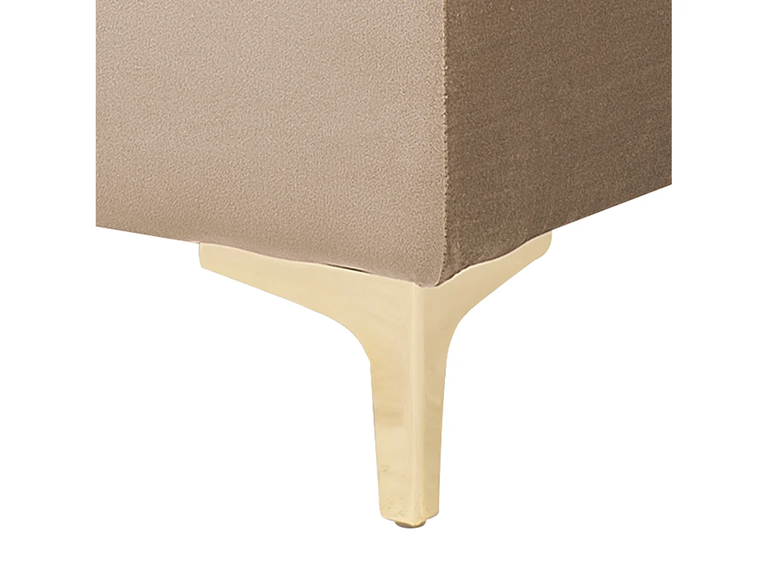 Ottoman ABERDEEN Velours Beige sable