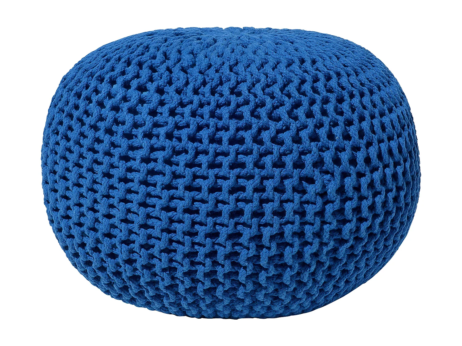 Pouf CONRAD Coton Bleu marine 50 cm 50 cm 35 cm