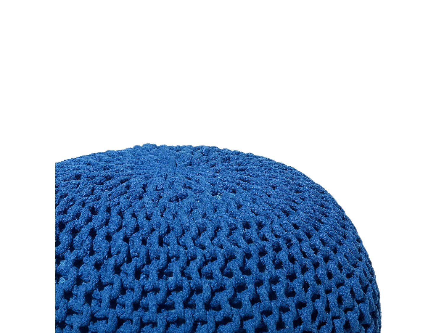 Pouf CONRAD Coton Bleu marine 50 cm 50 cm 35 cm