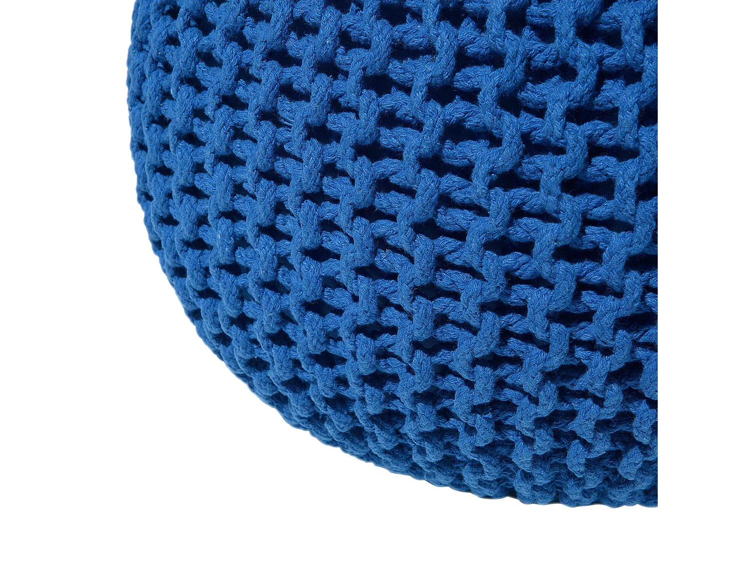 Pouf CONRAD Coton Bleu marine 50 cm 50 cm 35 cm