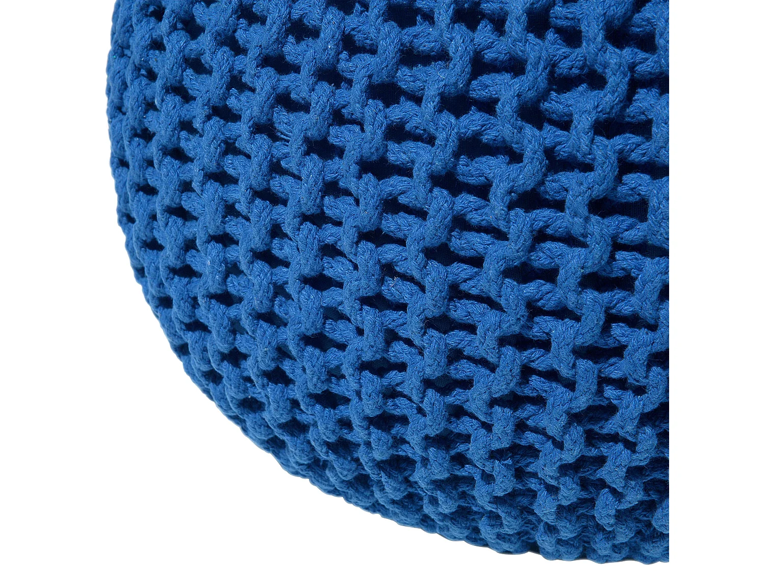Pouf CONRAD Coton Bleu marine 50 cm 50 cm 35 cm