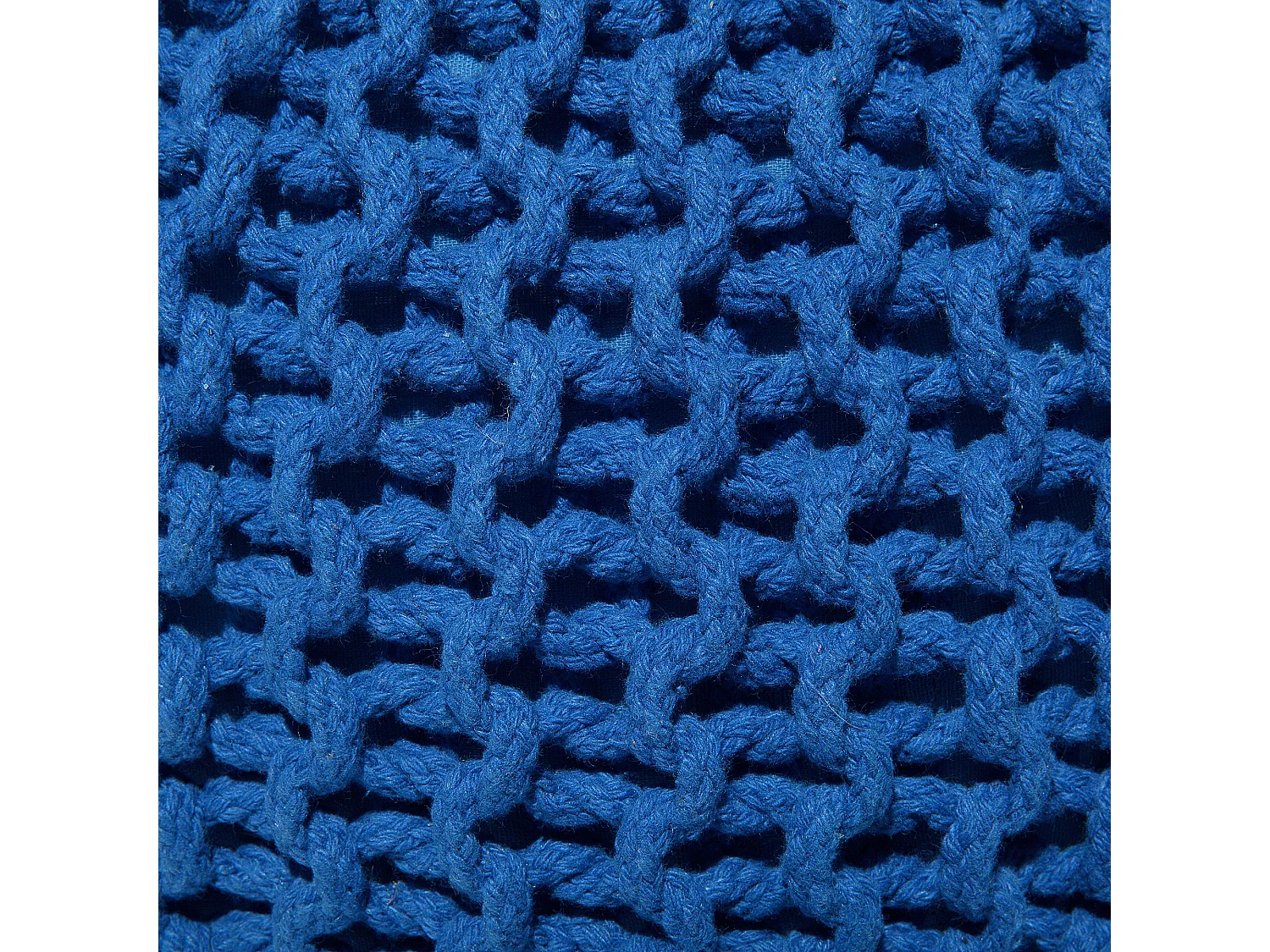 Pouf CONRAD Coton Bleu marine 50 cm 50 cm 35 cm