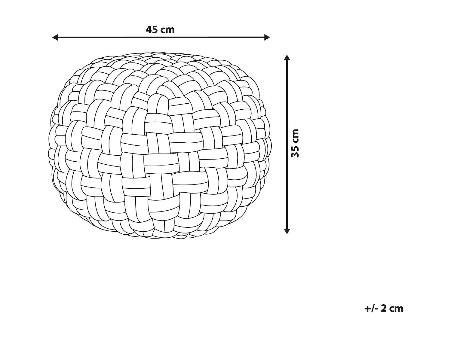 Pouf HOPA Gris 45 cm 45 cm
