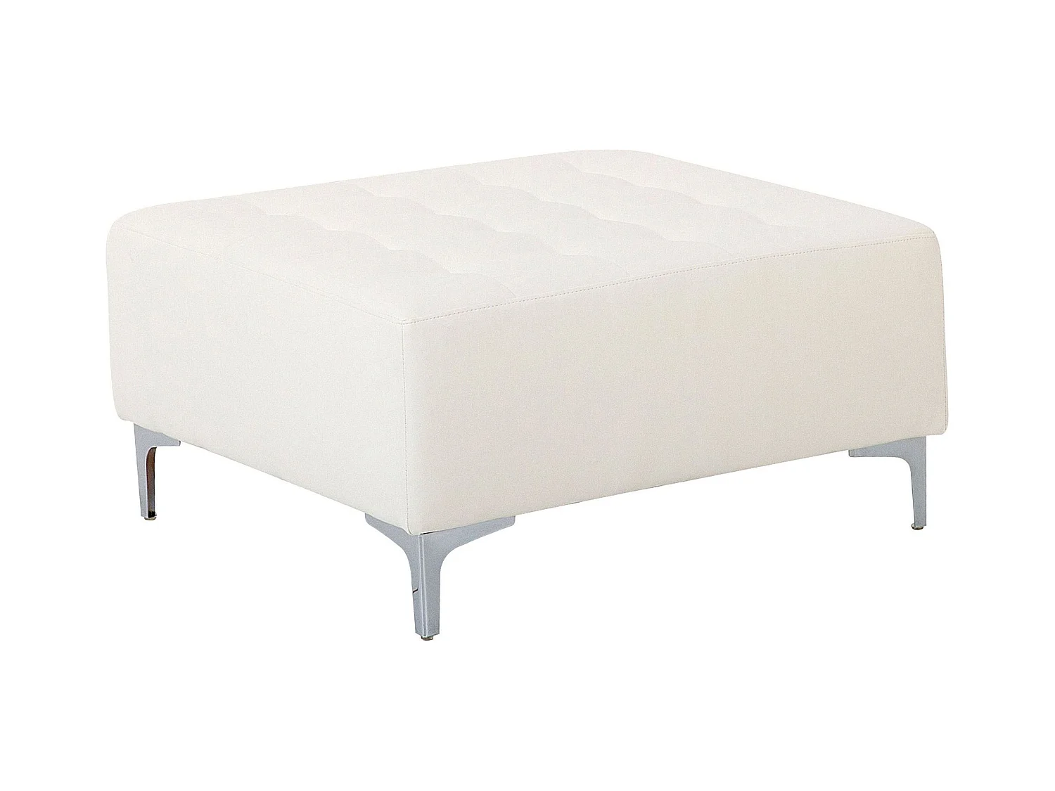 Ottoman ABERDEEN Cuir PU Blanc