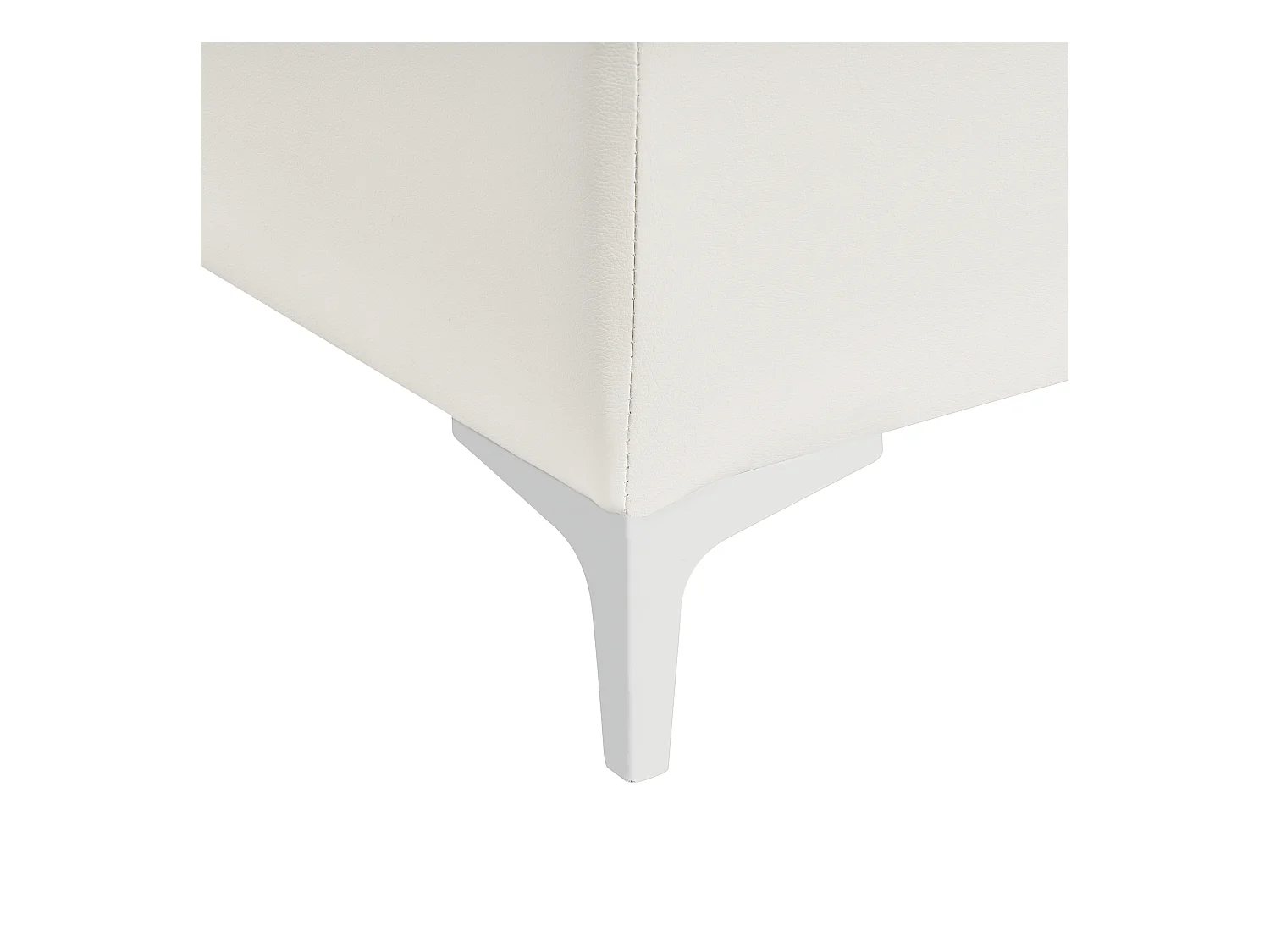 Otomana ABERDEEN Piel sintética Blanco